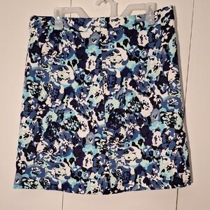 Blue Floral Women's Skirt